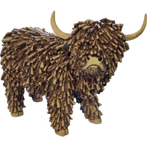 Dekofigur Highland Cattle 30 cm bunt Dekofigur