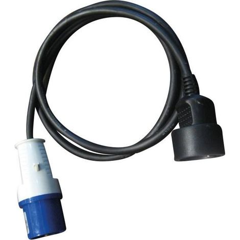 Adaptador macho CEE 17 - hembra Schuko con cable