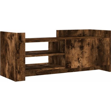 Mobile TV multimediale scaffale per televisione televisore buffet sala da pranzo soggiorno camera da letto rovere affumicato 100 x 35 x 40 cm multistrato grigio 020027266