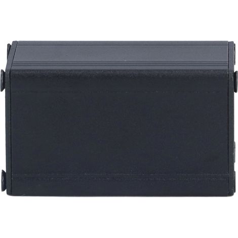 Boîtier aluminium étanche 30x38x50mm noir mat intégré pour projet DIY avec 2 panneaux et 8 vis (1/5)