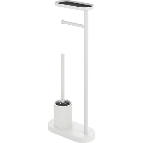 GEDY 30320200000 ELIOS Columna de pie con portarrollos, escobillero y repisa blanco mate - ref: 30320200000 (1/2)