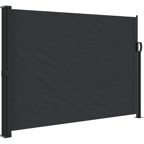 Seitenmarkise Ausziehbar Schwarz 140x500 cm vidaXL