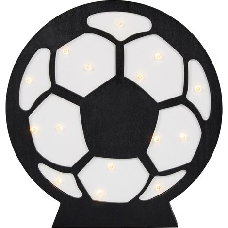 Litecraft Glow Football Table Lamp LED Children's Lighting - Black, White