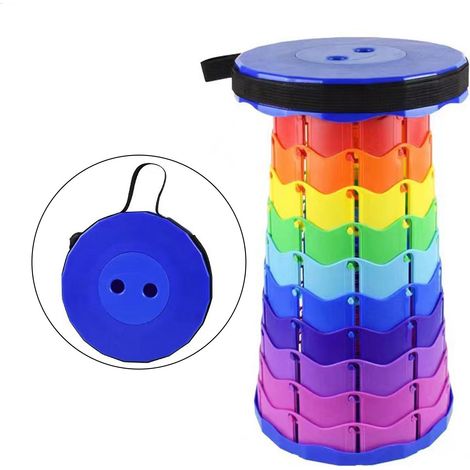 Tabouret télescopique pliable en plastique, léger et facile à transporter, idéal pour les voyages à la plage (1/5)