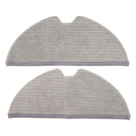 Lot de 2 balais à franges à couverture intégrale pour aspirateur robot laveur 1C 1T F9 D9 : pièces détachées pour balai à franges sec et humide, réservoir d'eau et chiffons. (1/4)