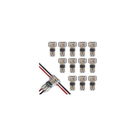 Lot de 12 connecteurs de fil en T étanches, 2 broches, pour 20/22 AWG – (1/5)