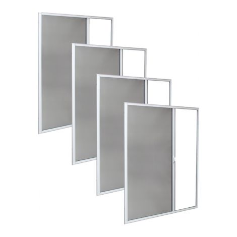 Volet Moustiquaire – Lot de 4 moustiquaires enroulables latérales H220 cm x L130 cm en aluminium blanc – Résistantes aux intempéries – Installation facile avec glissières (1/2)