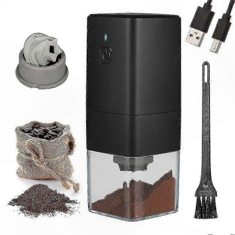 Moulin à café électrique portable avec chargement USB, batterie de 1300 mAh et réglages personnalisables pour des grains fraîchement moulus. (1/5)