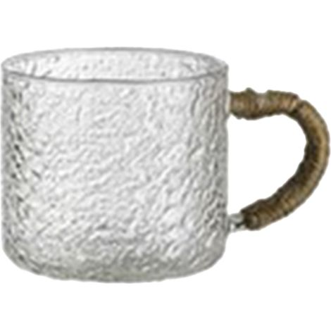 Nachttischglas mit Stöpsel, abnehmbarem Deckel und Rattangriff – Weißes Modell – Unikat – Fassungsvermögen 300 ml/2500 ml (1/5)