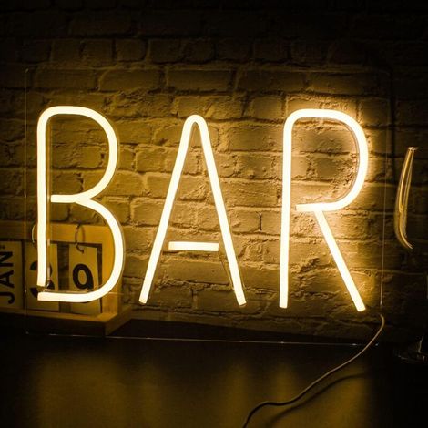 Enseigne lumineuse LED pour bar à hot-dogs, grandes lettres néon avec connexion USB (1/5)