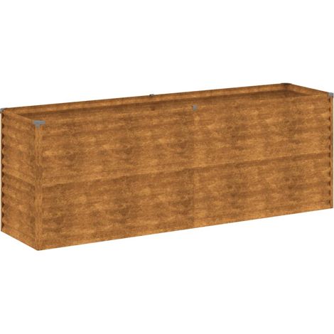 vidaXL Letto rialzato da giardino 196x50x69 cm in acciaio Corten