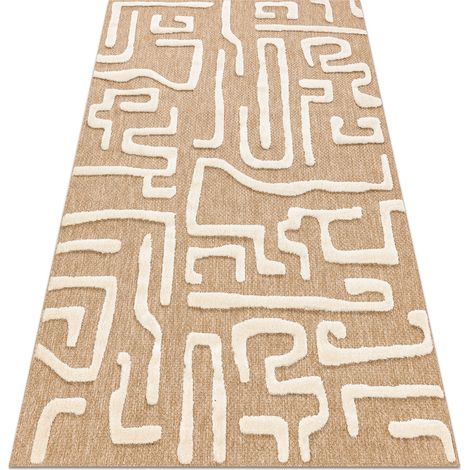 SPARK 0711A beige / creme Teppich - Labirynth, Sisal, Strukturell beige 120x170 cm
