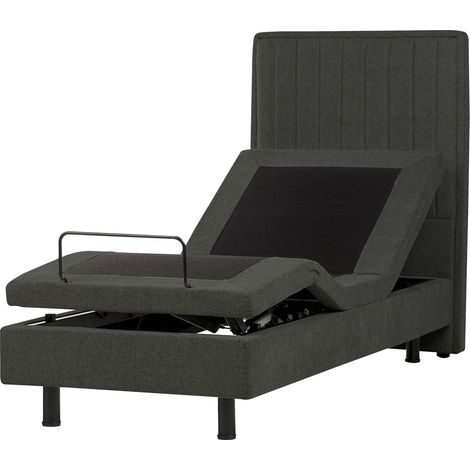 Adjustable Bed Fabric DUKE II 80 x 200 cm (EU Small Single) Dark Grey
