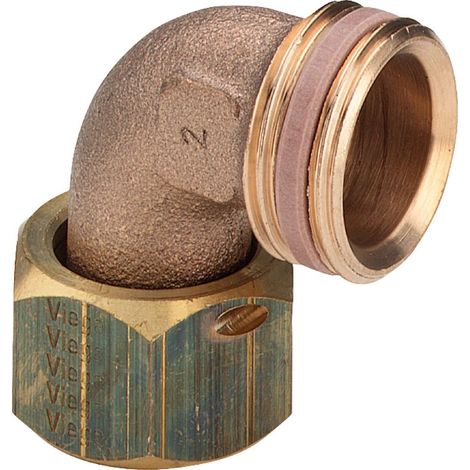 Viega Raxofix Raccordo a vite a 90 gradi, G 3/4 bronzo rosso Modello 2026.8, 276423