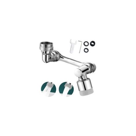 Aeratore per rubinetto a 1080 gradi, aeratore per rubinetto da cucina, filtro per il risparmio idrico, aeratore girevole, adattatore a 2 modalità per rubinetti con diametro filettatura maschio di 20/2