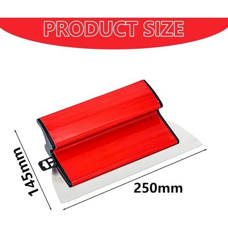 Spatule de lissage enduit 25 cm professionnel, couteau à enduire 0,5 mm, spatule large pour lissage et finition du revêtement béton (1/3)