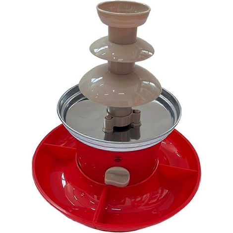 Fontaine à chocolat pour mini-fondue avec plateau de service inclus, machine électrique à 3 niveaux avec fondoir. Prise UE. (1/5)