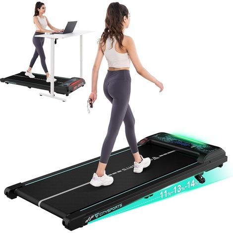 Tapis de Course Sous Bureau CITYSPORTS WP6 - Tapis de Marche avec Moteur 440W, 6 km/h, Inclinaison 3 Niveaux, Écran LCD & Télécommande,Bluetooth (1/5)