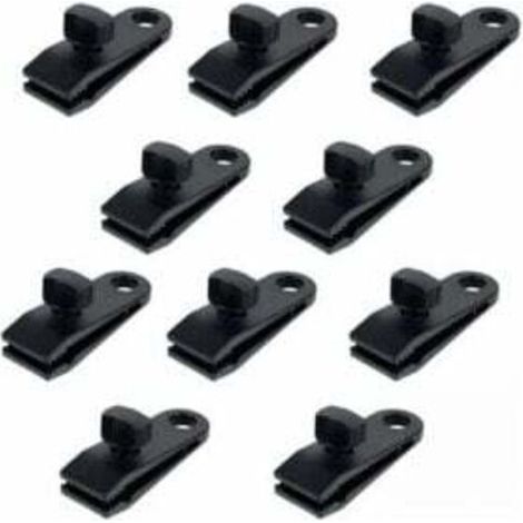 10 clip in plastica per tende, clip multifunzione sicure per teloni, morsetti in nylon per tende, clip per teloni da campeggio, teloni, roulotte, vele ombreggianti da giardino