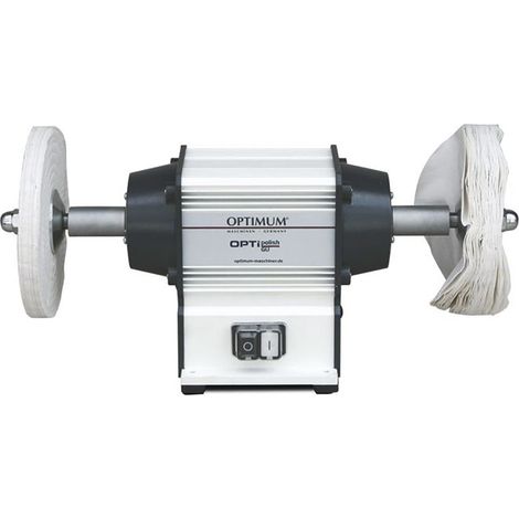 Optimum – Touret à polir 200 mm 600 W 2850 rpm – Moteur sans entretien – Pour polissage de métaux – Disques de 200 mm inclus (1/3)