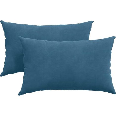 Coussins de canapé, 2 pièces, bleus, 50 x 30 cm (1/5)