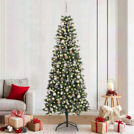 vidaXL Árbol de Navidad artificial Verde 210 cm PVC, plástico y acero (1/5)