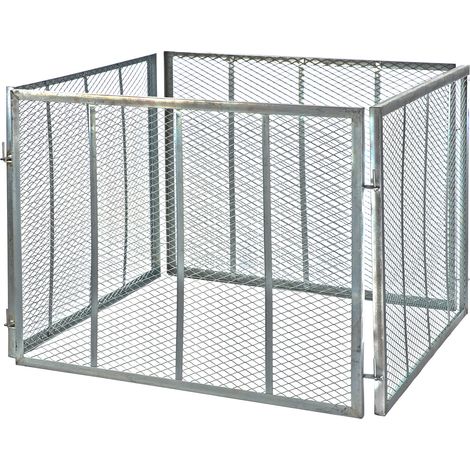 Metallkomposter / Gartenkomposter 107x107x81 cm verzinkt, robust, Streckmetall (1/5)