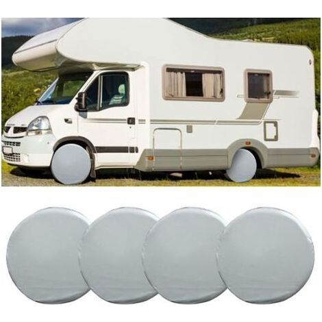 ALLIANDISLot de 4 Housses de Pneu, Housses de Protection de Roue imperméables universelles pour Caravane, remorque, Camping-Car, Voiture, Camion (27-29 Pouces)-INHHUB (1/5)