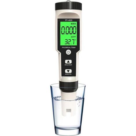 Testeur pH 4-en-1, Mètre Numérique pour Tester pH/ORP, Idéal pour Eau Potable et Piscine Odipie (1/5)