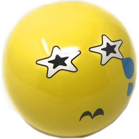 Salvadanaio a Forma di Faccina in Ceramica 13 cm Emoticon per Monete con Tappo in Gomma Salva risparmi Pianto (1/2)