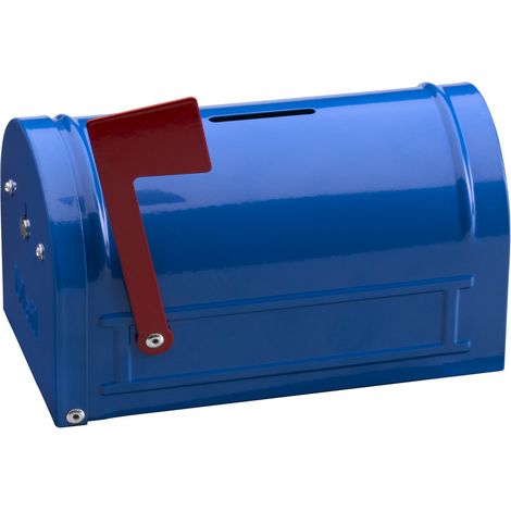 ARREGUI Hucha Mail C9701 US Mailbox Spardose Kinder Geldkassette Spardose Kinder Sparschwein Spardose mit Schlüssel Amerikanischer Briefkasten Sparbüchse Spardose Mädchen und Junge blau (1/4)
