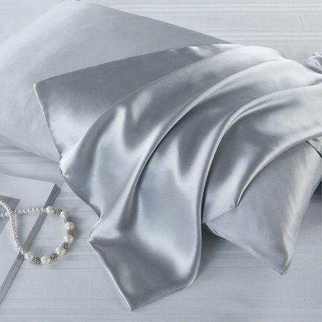 Taie d'oreiller en soie de mûrier 50x75cm – Douceur naturelle – Réduit les rides et les nœuds de cheveux – Fabrication artisanale