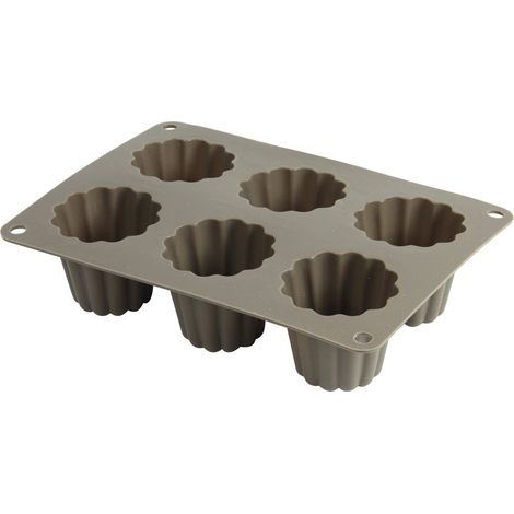 CREALYS Candy 513013 - Stampo per 6 dolcetti, in Silicone, 20 x 15 x 5 cm, Colore: Grigio
