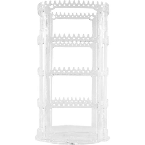360° drehbarer Ohrring-Präsentationsständer, transparenter Organizer, Acryl-Aufbewahrungsdisplay für Ohrringe und Armbänder. (1/5)