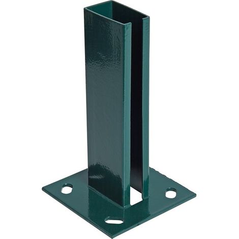 Aufschraubhülse Pfostenträger Pfostenschuh 40x60 mm Doppelstabmattenzaun Pfosten RAL 6005