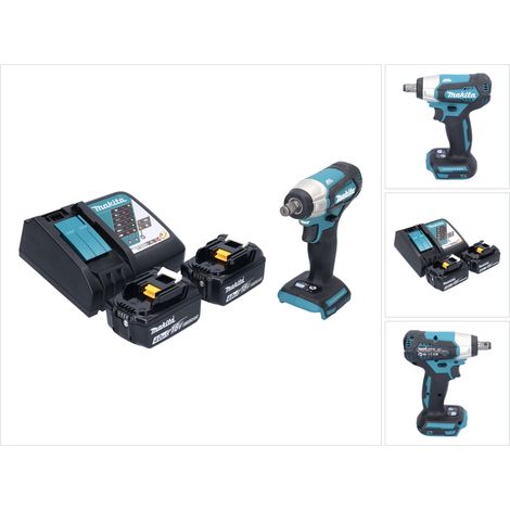 Llave de impacto sin cable Makita DTW 181 RM 18 V 210 Nm 1/2" sin escobillas + 2x batería recargable 4,0 Ah + cargador