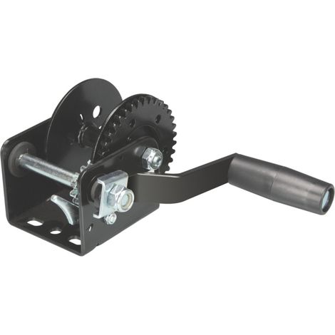 Perel – Treuil manuel 250 kg en acier inoxydable – Câble renforcé – Rapport 3.1:1 – Poignée ergonomique pour levage précis
