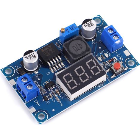 Module abaisseur CC-CC réglable LM2596 avec affichage numérique du voltmètre module d'alimentation régulée LM2596S