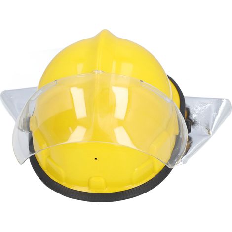 Casque de pompier avec visière faciale, ignifugé, réglable, résistant aux chocs, protection intégrale de la tête. (1/5)