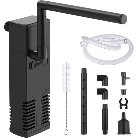 Innenfilter für Aquarien, 4 W, 300 l/h, Innenfilter für 60-Liter-Aquarien, Aquarium-Pumpenfilter für kleine Becken, Kaltwasser- oder Tropenaquarien, Schildkrötenbecken
