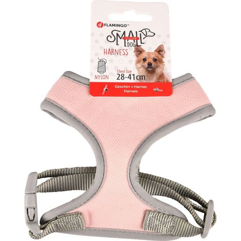 Harnais Small dog XS cou 20 cm corps réglable de 28 à 41 cm rose pour chien - Flamingo