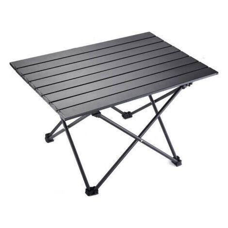 Table de Camping,Pliante Table Alliage d'aluminium Ultra-légère Portable avec Sac de Transport,pour l'extérieur,Le Camping,Les Pique-niques,la Randonnée,la Pêche (69x47x42cm) (1/5)