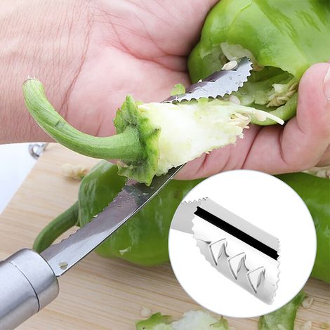 Évideur de poivrons en acier inoxydable, éplucheur de fruits et légumes (1/5)