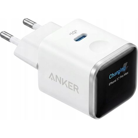 Caricabatterie rapido Anker da 45 W con USB-C e display intelligente (1 pz.).