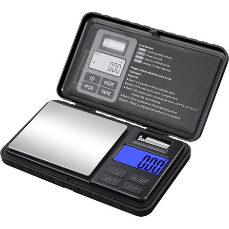 Balance de précision numérique pour bijoux 500 g/0,1 g, format de poche - Portable (1/5)