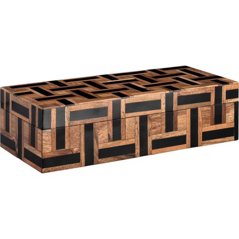 Boîte de rangement décorative marron - marron et noir (1/5)