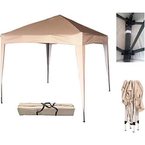 Mcc 2x2m Pop-up Gazebo Waterproof Outdoor Garden Marquee Canopy NS BEIGE (1/5)