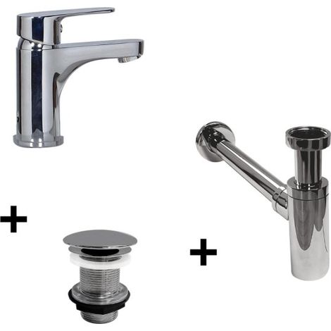 TAP Wasserhahn mit niedrigem Auslauf + LIV Abfluss + SIMON Siphon (1/5)
