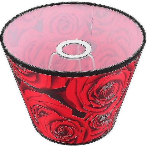 Abat-jour rouge foncé 24 x 20 cm, douille E27, abat-jour en tissu pour lampe domestique