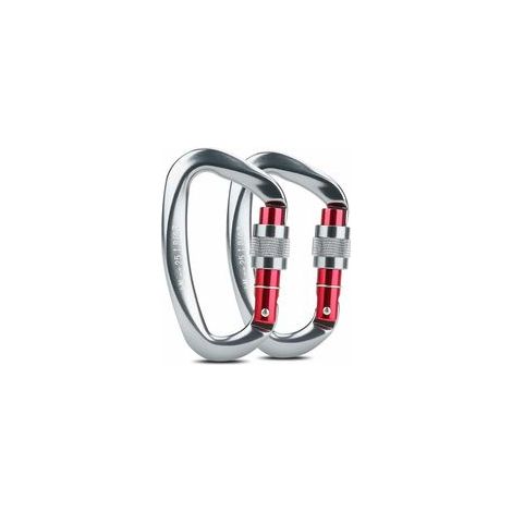 Memkey – Selbstsichernde Karabiner aus 7075 Aluminium – Tragkraft: 25 kN – 10 x 6 cm – 2er-Pack für Klettern und Wandern - Crezuo